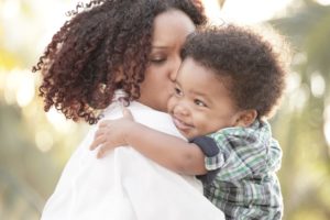 single mother and son after divorce in maine